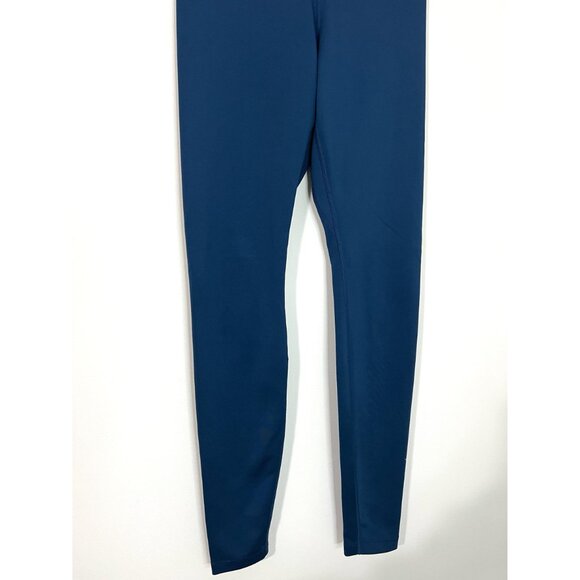 Nike Blue Gold Checkmark High Rise Full Leggings Workout Active Size XS - Picture 4 of 9